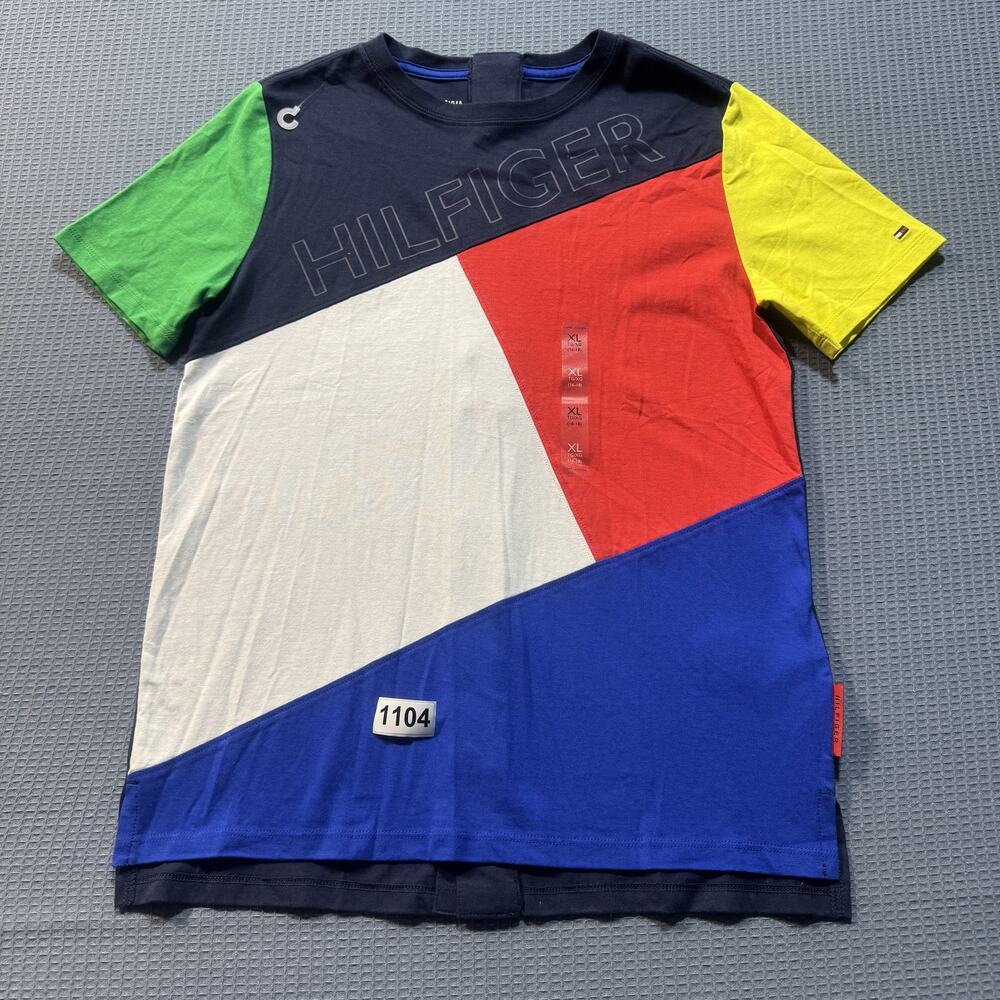 TOMMY HILFIGER MULTICOLOR Boys Tee Sz XL‎ Pre-Owned Excellent